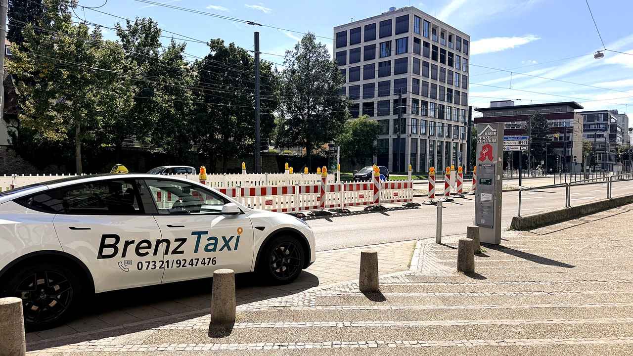 Brenz Taxi bei einer Fahrt in Ulm